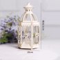 26x10cm_Blue Castle Glass Windows Candlestick Portable Chandelier Pendant Decorate Retro Style Ironw