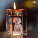Personalized Photo Crystal Candle Holder Custom Picture Tealight Candle Holder Light Candlestick Dec