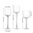 typeA-3pcs_3pcs/Set Simple Wedding Decor Elegance Glass Candlestick Holder Different Sizes Transpare