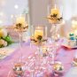 typeA-3pcs_3pcs/Set Simple Wedding Decor Elegance Glass Candlestick Holder Different Sizes Transpare