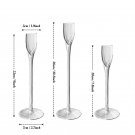 typeB-3pcs_3pcs/Set Simple Wedding Decor Elegance Glass Candlestick Holder Different Sizes Transpare