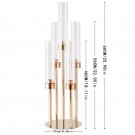 5 head A_5/6 Heads Elegant Metal Candelabra Candle Holders with Gold Finish for Table Centerpiece or