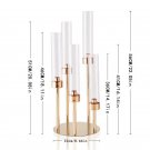 5head B_5/6 Heads Elegant Metal Candelabra Candle Holders with Gold Finish for Table Centerpiece or 