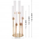 6 head_5/6 Heads Elegant Metal Candelabra Candle Holders with Gold Finish for Table Centerpiece or R