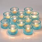 Sky Blue_12pcs Tealight Candle Holder,Small Votive Candle Holders for Table Centerpiece,Glass Tea Li