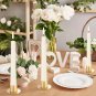 Wedding Candle Holders Bulk for Pillar Candles Metal Taper Candlesticks Holders Centerpieces Short C