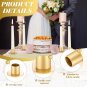 Wedding Candle Holders Bulk for Pillar Candles Metal Taper Candlesticks Holders Centerpieces Short C