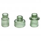 green_3pcs Candlestick Holders Minimalist Glass Candle Holder Romantic Dining Table Candle Holder Ba