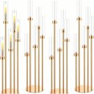 5 Arm 42.5'' Tall   Floor Candelabra Gold Candle Holder, Candelabra Centerpieces for Tables, Candela