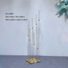 8 head Gold_10pcs/Lot Wedding Decoration Centerpiece Candelabra Clear Candle Holder Acrylic Metal Ca