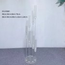 9 head_10pcs/Lot Wedding Decoration Centerpiece Candelabra Clear Candle Holder Acrylic Metal Candles