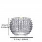 2 pieces Red_2Pack Round Tealight Candle Holders Romantic Crystal Glass Candlestick Dinner Table Dec