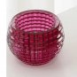 2 pieces Rose red_2Pack Round Tealight Candle Holders Romantic Crystal Glass Candlestick Dinner Tabl