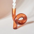 Brown Vase_Glass Vases Clear Flower Vase Candle Holders Wedding Centerpieces Home Decoration Table C
