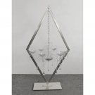 silver_2/5/6/10 Metal Candelabra Acrylic Candle Holders Wedding Table Centerpieces Flower Stands Vas