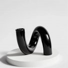 Black Vase_Colored Glass Vase Candle Holders Design for Wedding Centerpieces Home Decoration Table C