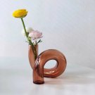 Brown Vase_Colored Glass Vase Candle Holders Design for Wedding Centerpieces Home Decoration Table C