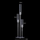 3-head candlestick_4 PCS /10 pcs Acrylic crystal candelabra wedding centerpieces clear candle holder