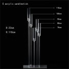 5-head candlestickB_4 PCS /10 pcs Acrylic crystal candelabra wedding centerpieces clear candle holde