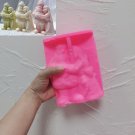 Pink_Mr. and Mrs. Santa Candle Mold Father Christmas Resin Silicone Mold Kriss Kringle Plaster Gypsu