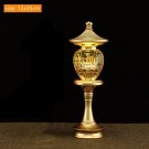 D2_1pcs Crystal Lotus Candle Buddha Hall yellow Changming Candle Home God Wealth Worship Candle Hold