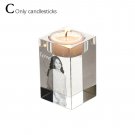 C_Crystal Romantic Candle Holder Accept Customized Picture Glass Candle Holder Pet Couple Photo Dinn