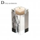 D_Crystal Romantic Candle Holder Accept Customized Picture Glass Candle Holder Pet Couple Photo Dinn