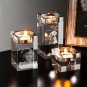 D_Crystal Romantic Candle Holder Accept Customized Picture Glass Candle Holder Pet Couple Photo Dinn