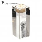 E_Crystal Romantic Candle Holder Accept Customized Picture Glass Candle Holder Pet Couple Photo Dinn