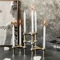 silver solid_Light Luxury Triangle Candlestick Nordic Classical Splicing Candle Holder Homestay Dinn