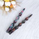 butterfly dark_2PCS 9.8 inch Printed Candles  High Quality Handmade Smokeless Unscented Spiral Stick