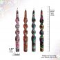 skull red_2PCS 9.8 inch Printed Candles  High Quality Handmade Smokeless Unscented Spiral Stick Cand