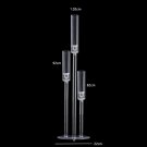 3-head candlestick_3pcs 8 head high clear acrylic candle holder wedding candle holder table centerpi