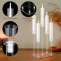 Style B_2-10pcs Set Acrylic Candelabra Centerpieces 5 Arm Clear Candelabra Candle Holder Acrylic Tap