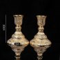 B Small Gold 2pcs_2pcs Retro Candlestick Gold Silver Candle Holder Wedding Centerpieces Candle Holde