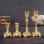 B Small Gold 2pcs_2pcs Retro Candlestick Gold Silver Candle Holder Wedding Centerpieces Candle Holde