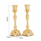 Large Gold 2pcs_2pcs Retro Candlestick Gold Silver Candle Holder Wedding Centerpieces Candle Holders