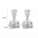 Small Silver 2pcs_2pcs Retro Candlestick Gold Silver Candle Holder Wedding Centerpieces Candle Holde