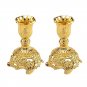 Small Silver 2pcs_2pcs Retro Candlestick Gold Silver Candle Holder Wedding Centerpieces Candle Holde