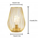 Style B_Golden Candle Holder Cage Table Lamp Cordless Lamp Battery Operated Lamp for Garden Wedding 