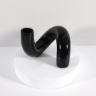 Black_Creative Glass Vase Candle Holders Clear Flower Vase Wedding Centerpieces Home Decoration Tabl