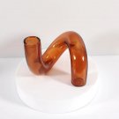 Brown_Creative Glass Vase Candle Holders Clear Flower Vase Wedding Centerpieces Home Decoration Tabl