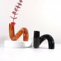 Orange_Creative Glass Vase Candle Holders Clear Flower Vase Wedding Centerpieces Home Decoration Tab