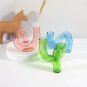 Orange_Creative Glass Vase Candle Holders Clear Flower Vase Wedding Centerpieces Home Decoration Tab