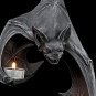 Light Grey_Bat Wall Tealight Holder Halloween Candlestick Bat Statue Garden Hanging Candlestick Ligh