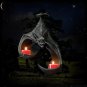 Light Grey_Bat Wall Tealight Holder Halloween Candlestick Bat Statue Garden Hanging Candlestick Ligh
