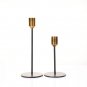 black_2 Pieces/Set Black Metal High Quality Candle Holders Pillar Wedding Home Decoration Candlestic