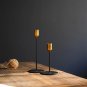 black_2 Pieces/Set Black Metal High Quality Candle Holders Pillar Wedding Home Decoration Candlestic