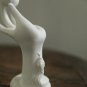B_Nordic Muse White Flower Ceramic Candlestick Holder, Beauty Finger Candlestick, Desktop Decoration