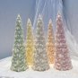 SZ039- M size_27.2CM Snow Covered Pine Christmas Tree Silicone Candle Mold Christmas Ornaments Silic